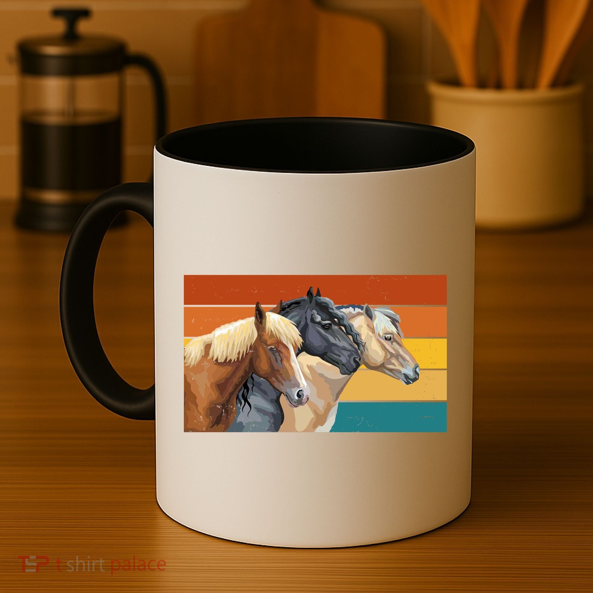 Retro Horses Lover Cute Gift Coffee Mug