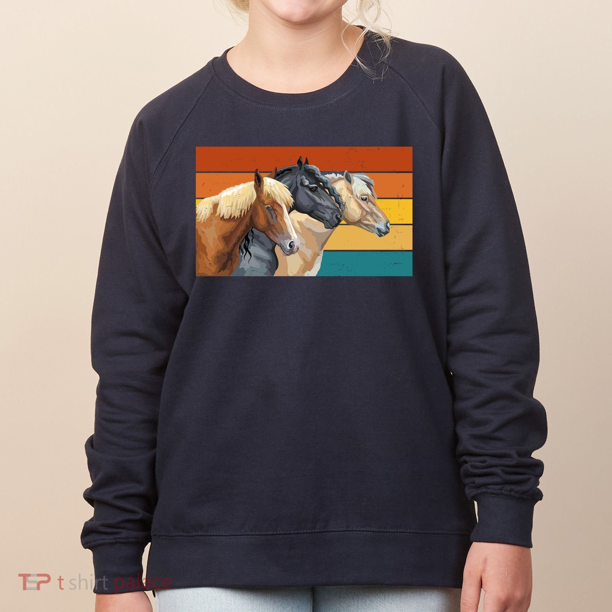 Retro Horses Lover Cute Gift Women's Sweatshirt