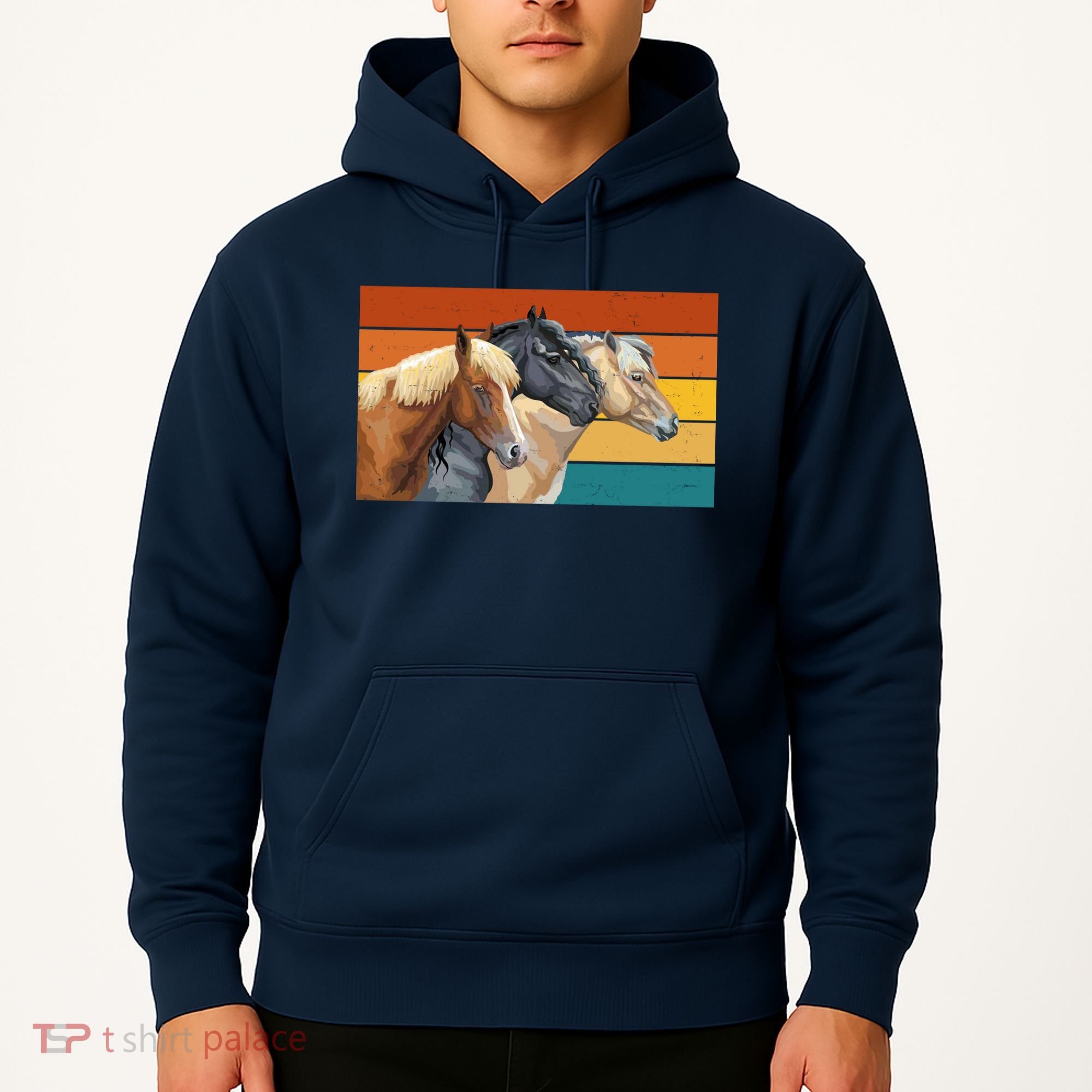 Retro Horses Lover Cute Gift Hoodie