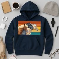 Retro Horses Lover Cute Gift Hoodie thumb 3