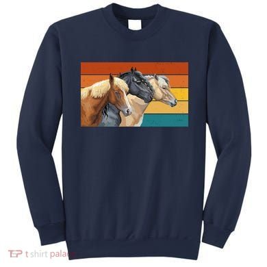 Retro Horses Lover Cute Gift Sweatshirt