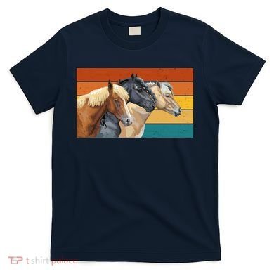 Retro Horses Lover Cute Gift T-Shirt