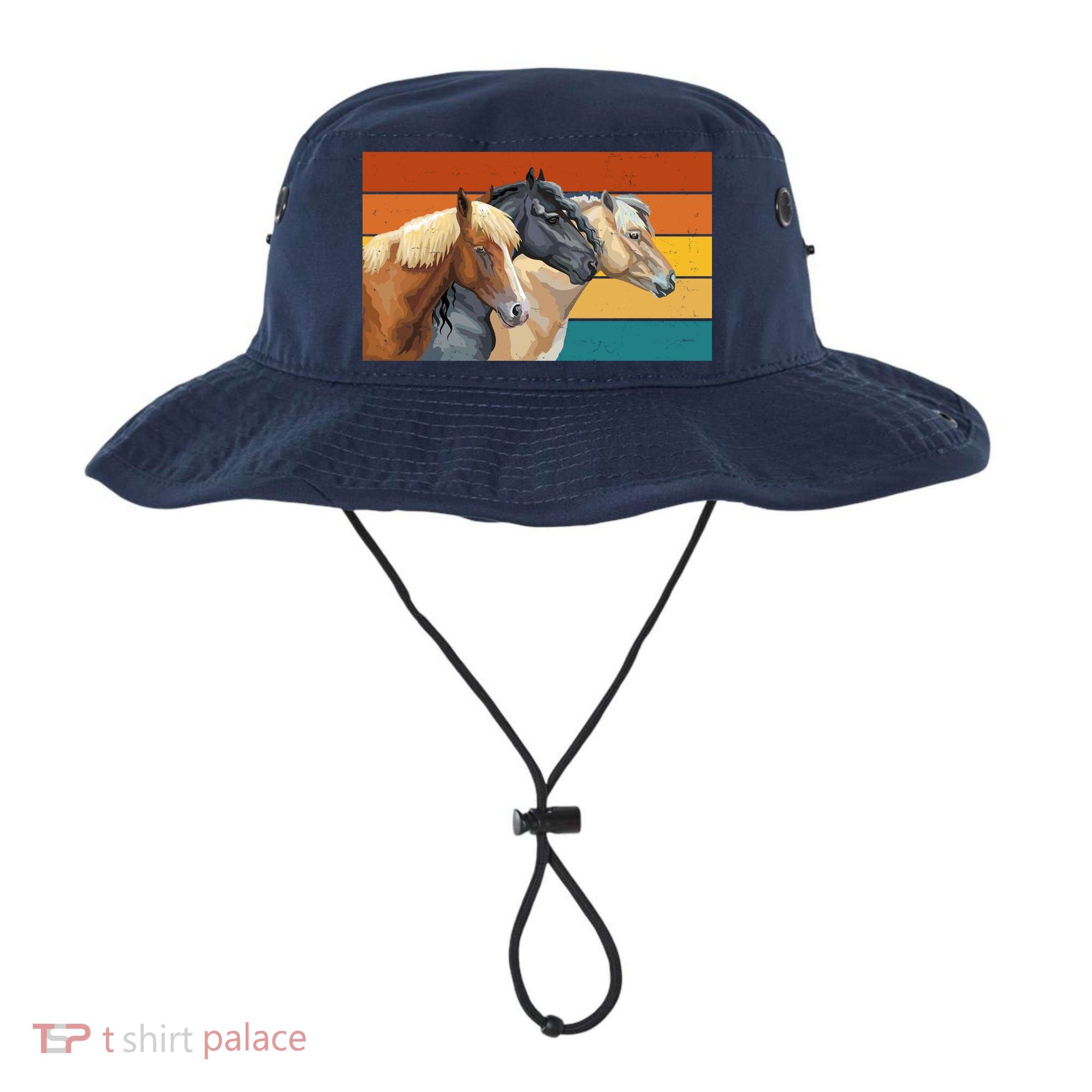 Retro Horses Lover Cute Gift Bucket Hat