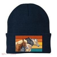 Retro Horses Lover Cute Gift Beanie thumb 0