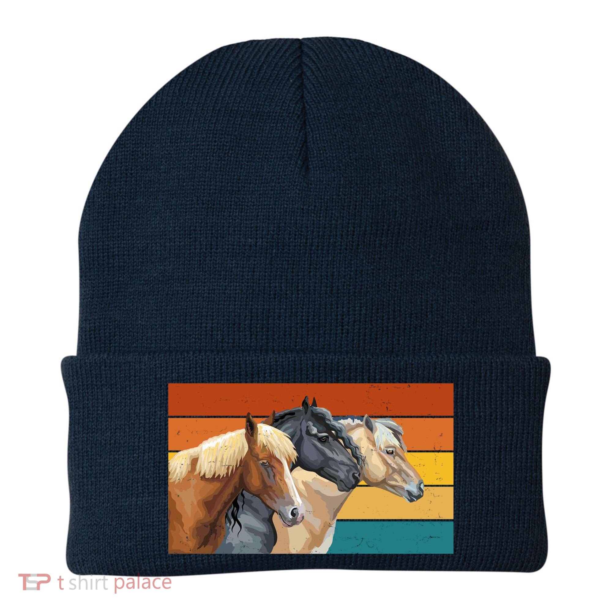 Retro Horses Lover Cute Gift Beanie