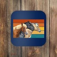 Retro Horses Lover Cute Gift Coaster thumb 0
