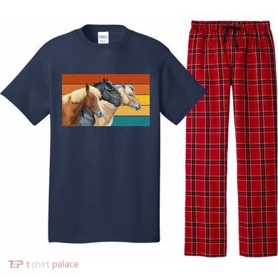 Retro Horses Lover Cute Gift Pajama Set