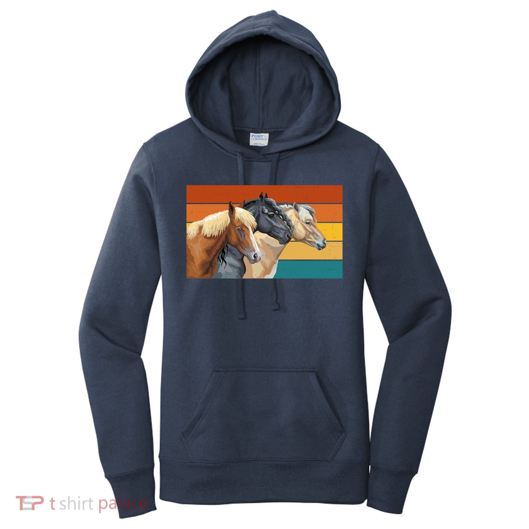 Retro Horses Lover Cute Gift Women's Hoodie