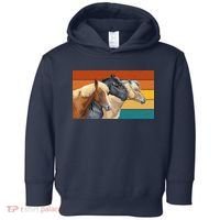Retro Horses Lover Cute Gift Toddler Hoodie thumb 0