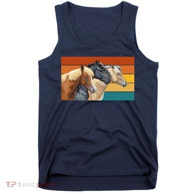 Retro Horses Lover Cute Gift Tank Top