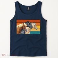 Retro Horses Lover Cute Gift Tank Top thumb 2