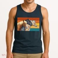 Retro Horses Lover Cute Gift Tank Top thumb 3