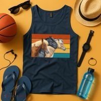 Retro Horses Lover Cute Gift Tank Top thumb 4