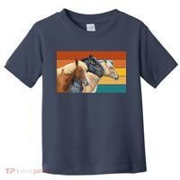 Retro Horses Lover Cute Gift Toddler T-Shirt thumb 0