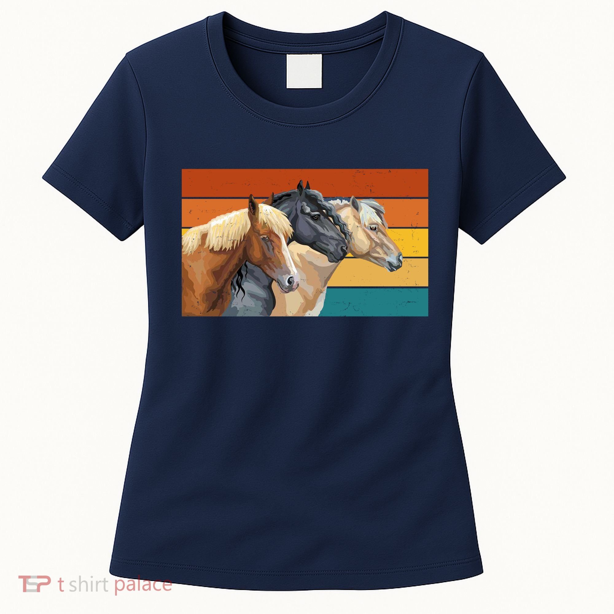Retro Horses Lover Cute Gift Women's T-Shirt