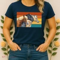 Retro Horses Lover Cute Gift Women's T-Shirt thumb 2