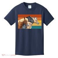 Retro Horses Lover Cute Gift Kids T-Shirt thumb 0