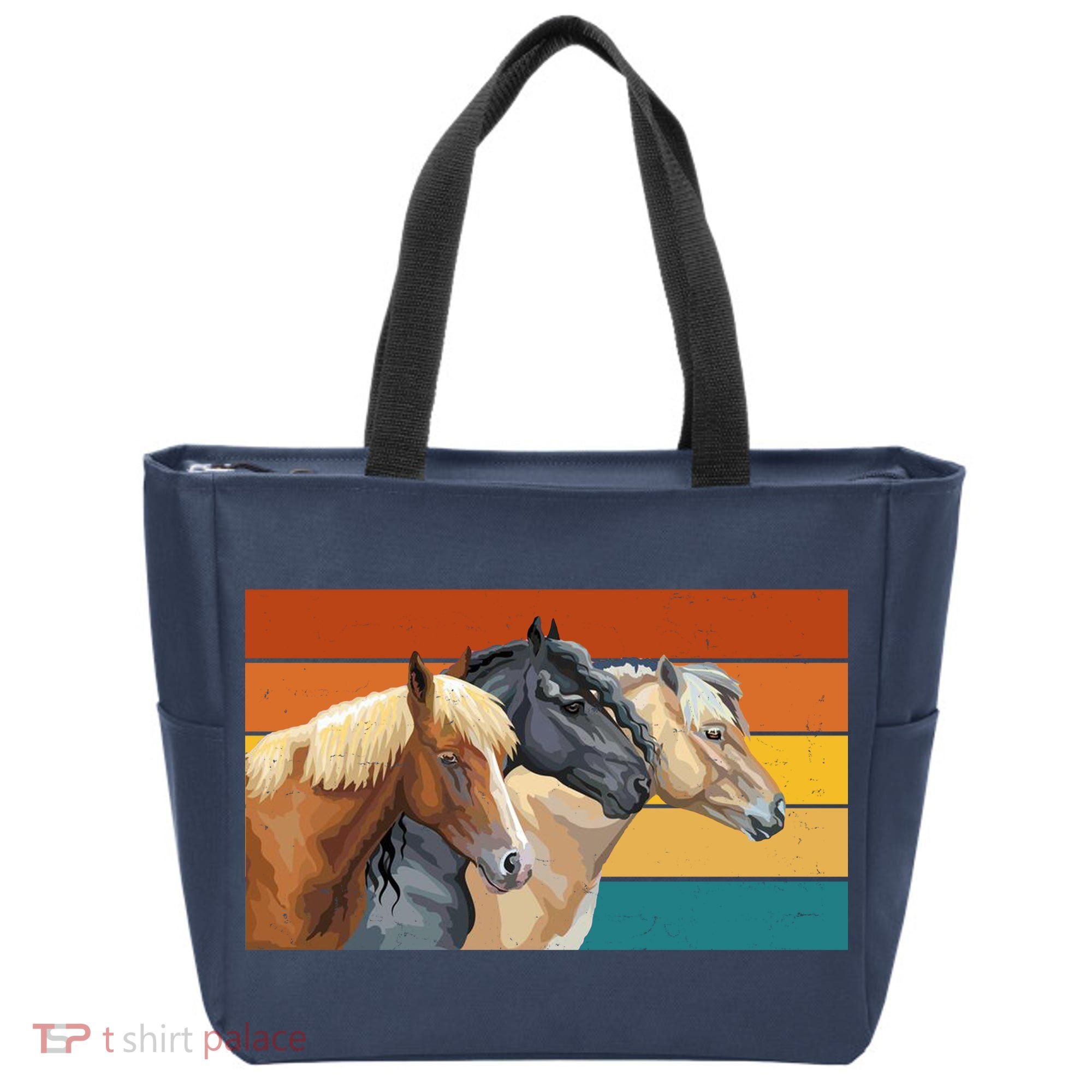 Retro Horses Lover Cute Gift Tote Bag