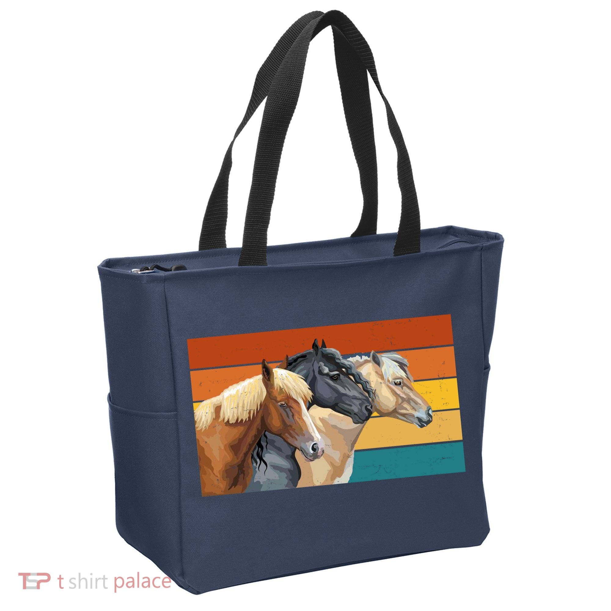 Retro Horses Lover Cute Gift Tote Bag