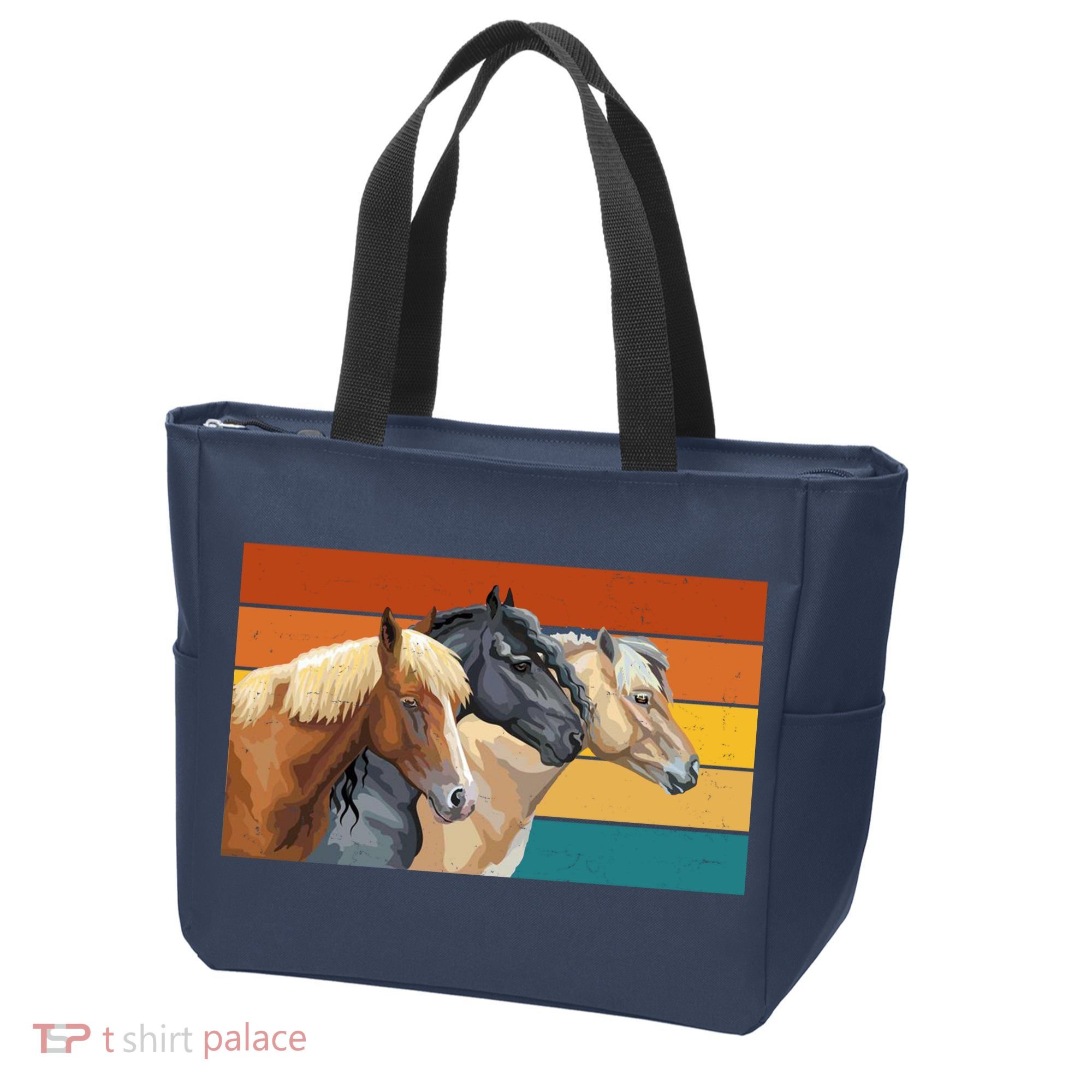 Retro Horses Lover Cute Gift Tote Bag