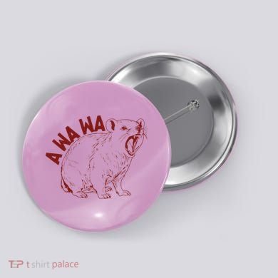 Rock Hyrax Lover Awawa Groundhog Dassi Button