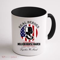 Real Heroes Million Nurse March May 12, 2022 Together We Stand Coffee Mug thumb 1