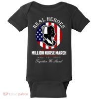 Real Heroes Million Nurse March May 12, 2022 Together We Stand Baby Bodysuit thumb 0