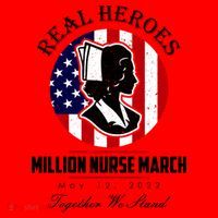 Real Heroes Million Nurse March May 12, 2022 Together We Stand Santa Hat thumb 1