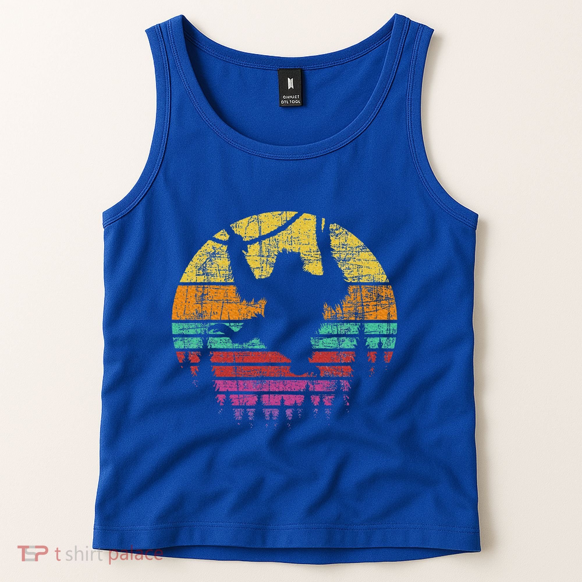 Retro Hanging Monkey Safari Jungle Animal Tank Top