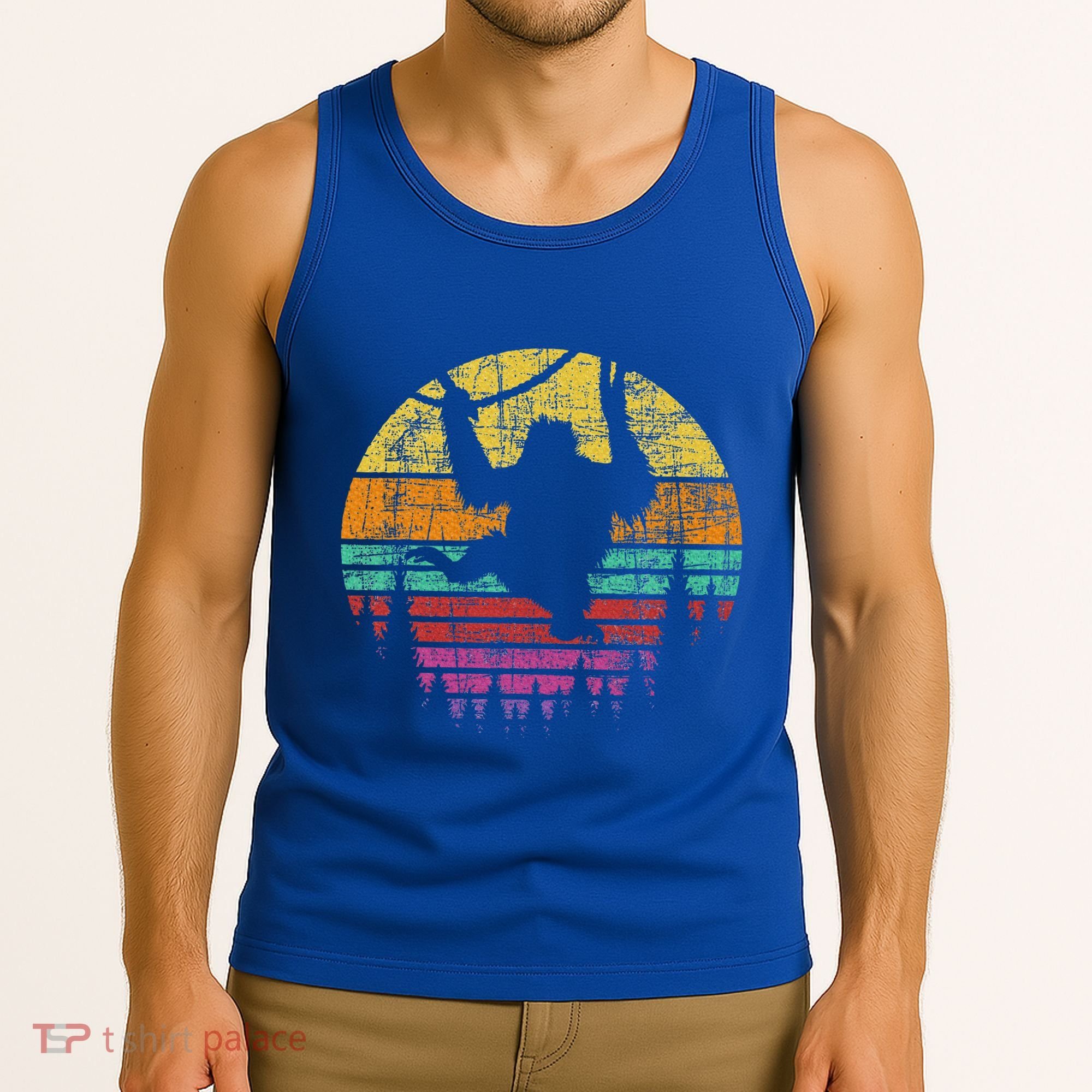 Retro Hanging Monkey Safari Jungle Animal Tank Top