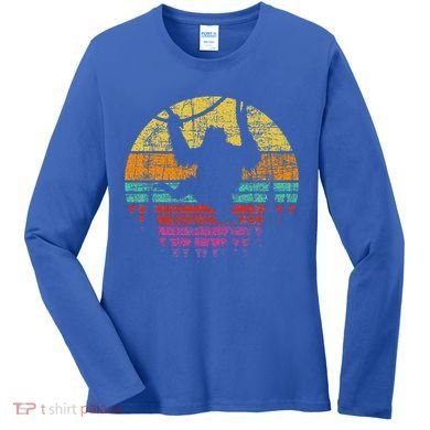 Retro Hanging Monkey Safari Jungle Animal Women's Long Sleeve Shirt