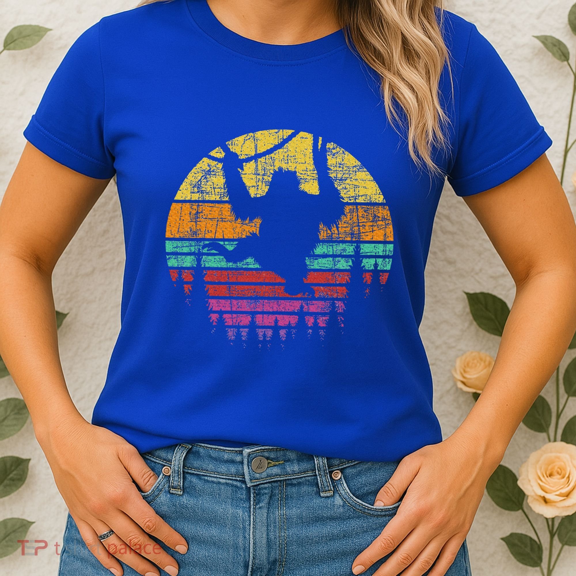 Retro Hanging Monkey Safari Jungle Animal Women's T-Shirt