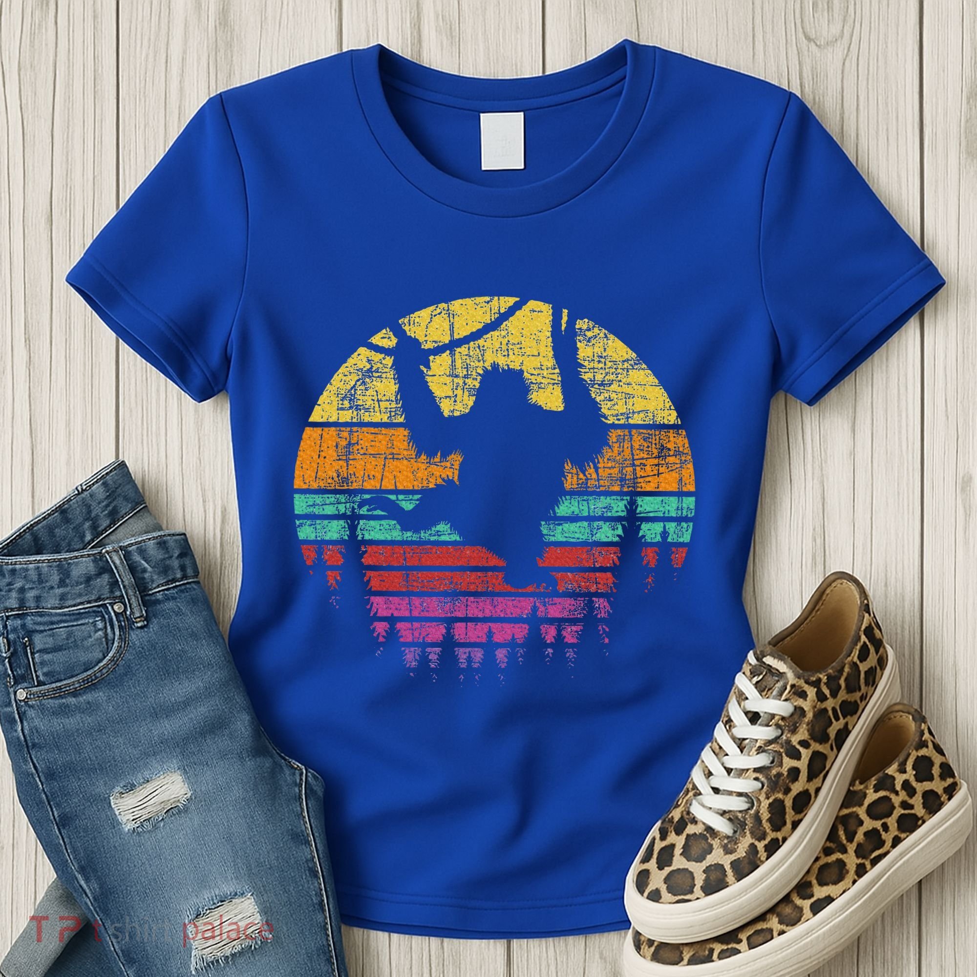 Retro Hanging Monkey Safari Jungle Animal Women's T-Shirt