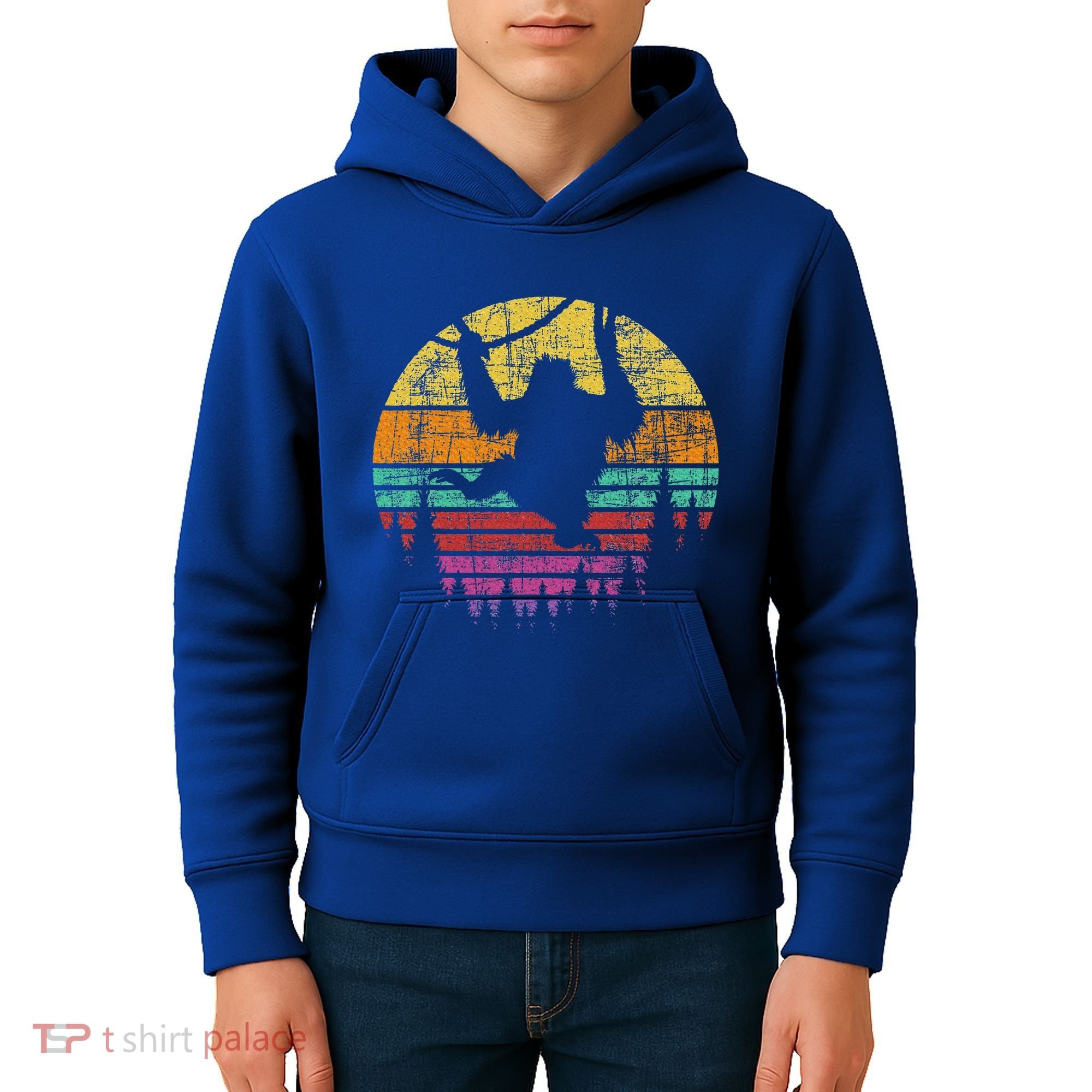 Retro Hanging Monkey Safari Jungle Animal Kids Hoodie