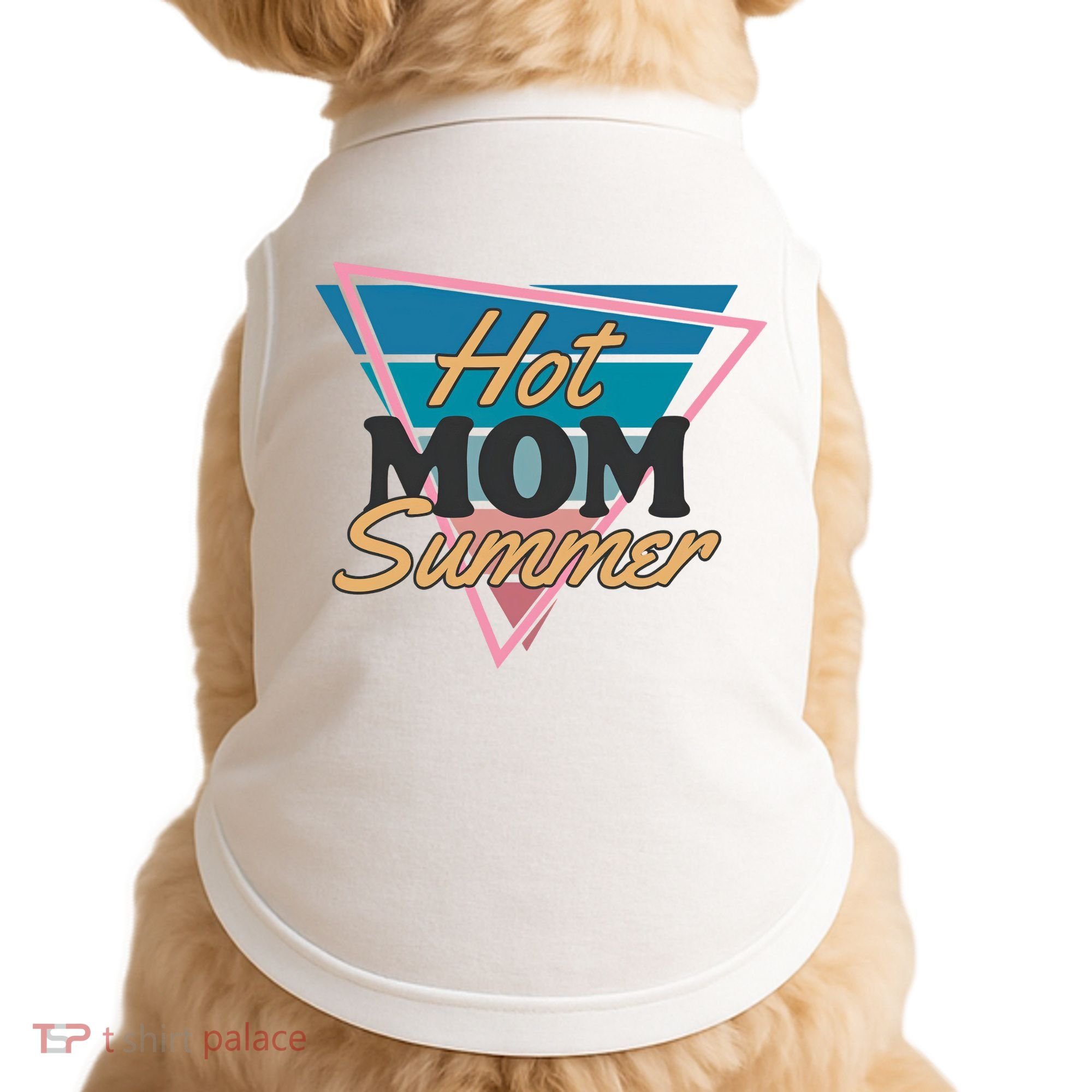 Retro Hot Mom Summer 80s Hot Mom Summer Vacation Doggie Tank