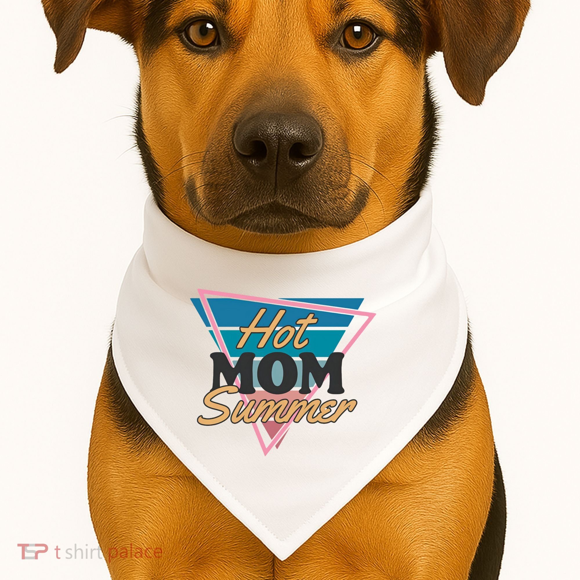 Retro Hot Mom Summer 80s Hot Mom Summer Vacation USA-Made Doggie Bandana