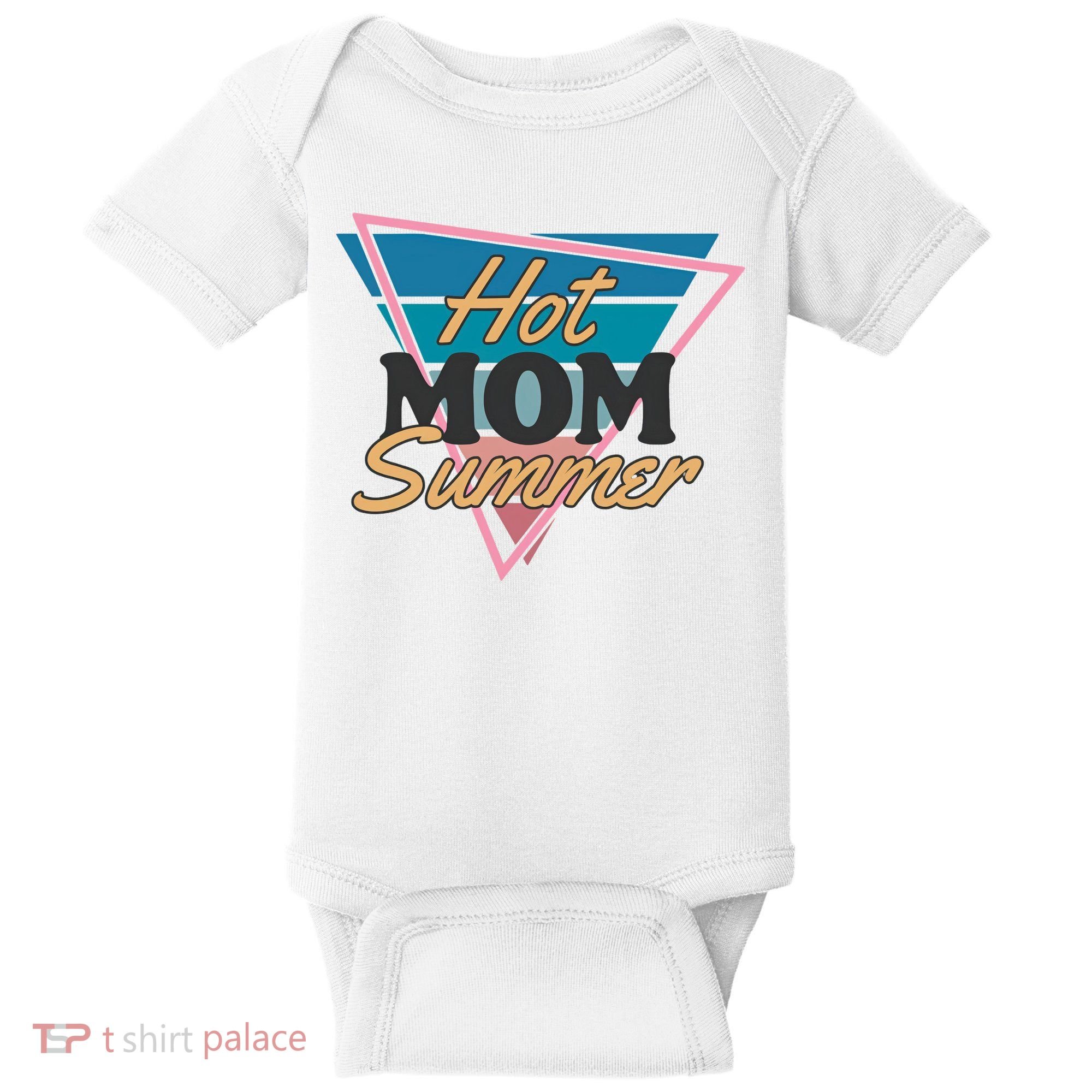 Retro Hot Mom Summer 80s Hot Mom Summer Vacation Baby Bodysuit