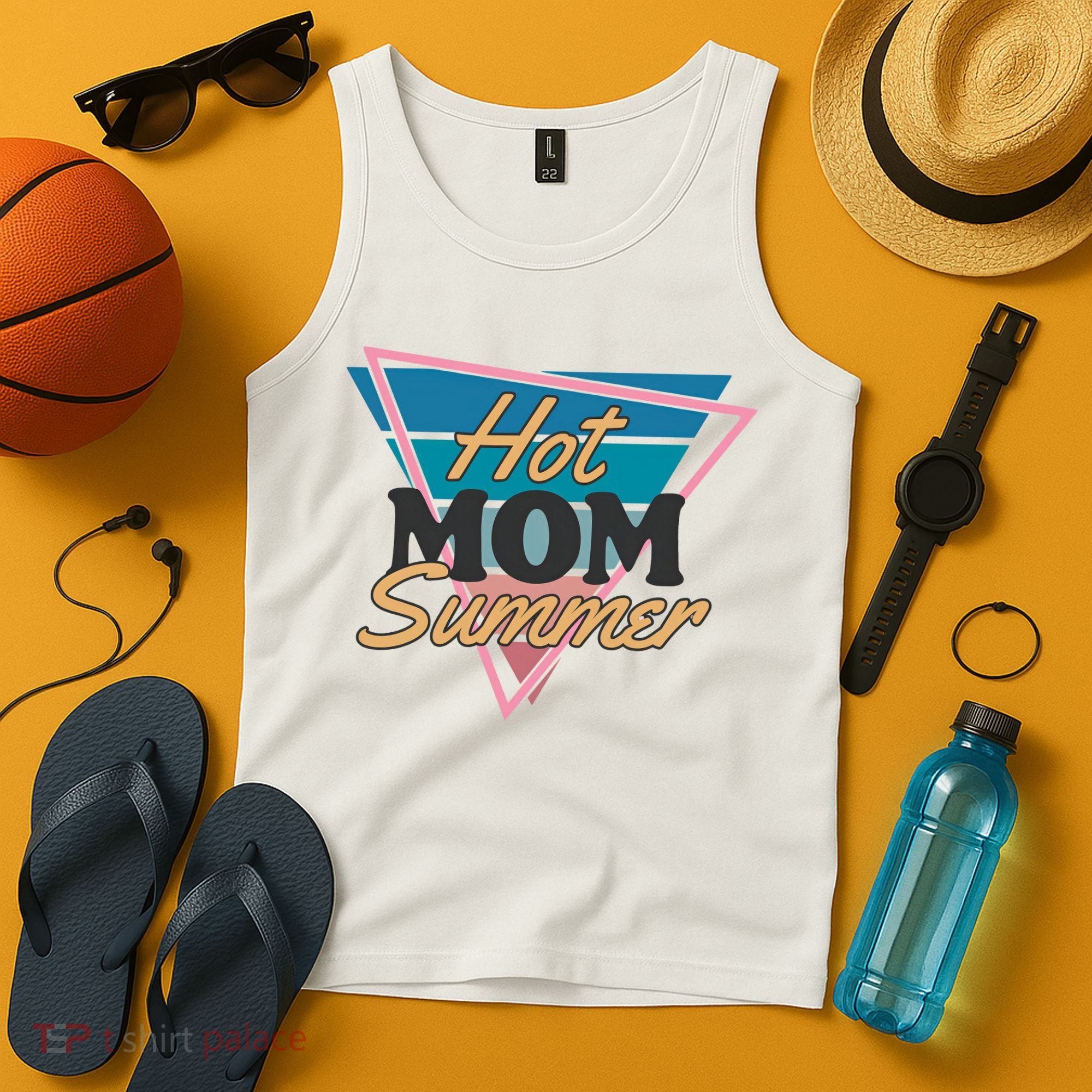 Retro Hot Mom Summer 80s Hot Mom Summer Vacation Tank Top