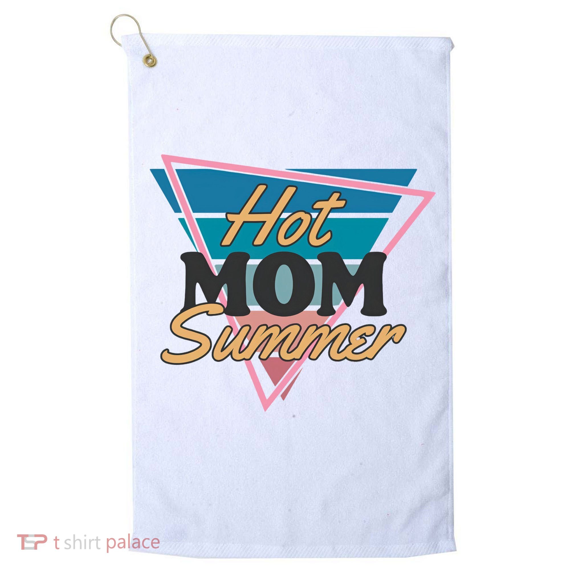 Retro Hot Mom Summer 80s Hot Mom Summer Vacation Golf Towel