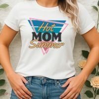 Retro Hot Mom Summer 80s Hot Mom Summer Vacation Women's T-Shirt thumb 2