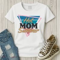 Retro Hot Mom Summer 80s Hot Mom Summer Vacation Women's T-Shirt thumb 3