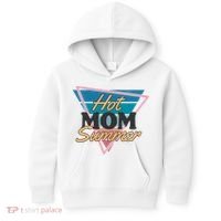 Retro Hot Mom Summer 80s Hot Mom Summer Vacation Kids Hoodie thumb 0