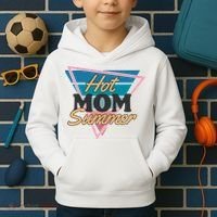 Retro Hot Mom Summer 80s Hot Mom Summer Vacation Kids Hoodie thumb 2