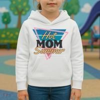 Retro Hot Mom Summer 80s Hot Mom Summer Vacation Kids Hoodie thumb 3