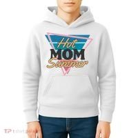 Retro Hot Mom Summer 80s Hot Mom Summer Vacation Kids Hoodie thumb 4
