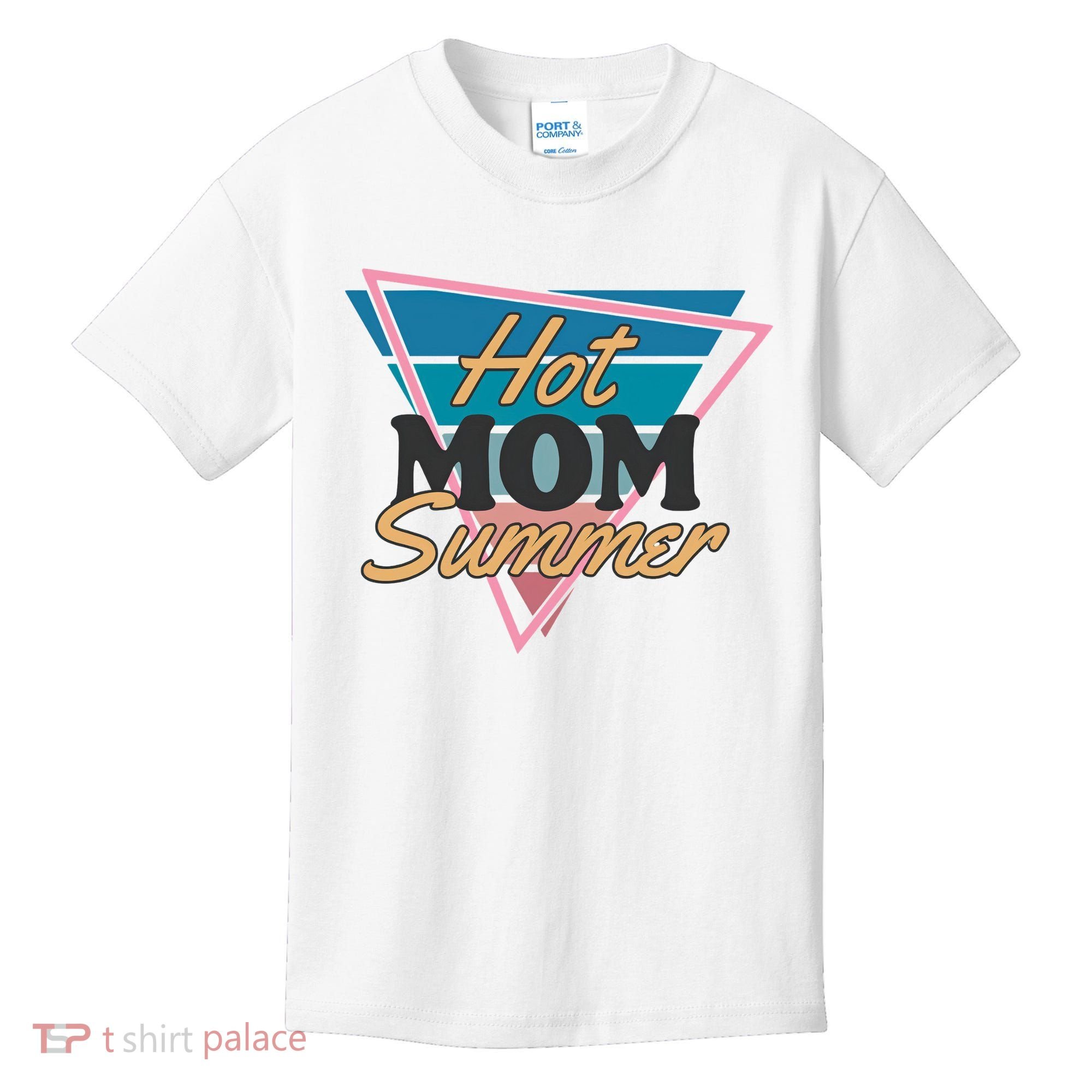 Retro Hot Mom Summer 80s Hot Mom Summer Vacation Kids T-Shirt