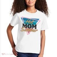 Retro Hot Mom Summer 80s Hot Mom Summer Vacation Kids T-Shirt thumb 2