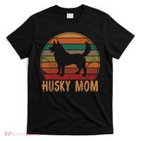 Retro Husky Mom Gift Dog Mother Pet Siberian Huskies Mama T-Shirt thumb 0