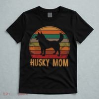 Retro Husky Mom Gift Dog Mother Pet Siberian Huskies Mama T-Shirt thumb 5