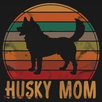 Retro Husky Mom Gift Dog Mother Pet Siberian Huskies Mama T-Shirt thumb 7